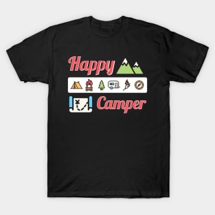 Happy Camper | Happy Camper Shirt | Happy Camper TShirt | Happy Camper T shirt | Happy Camper Tee | Happy Camper Tee Shirt | Camper Gifts T-Shirt